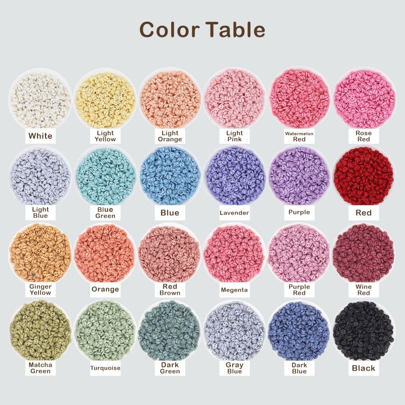 Peachcor 4mm / 0.16 inches Super Tiny Polyester Matte Finish Round Buttons, Mini Buttons, Micro Mini Button, Perfect for Doll Clothes (10PCS) - Image 5